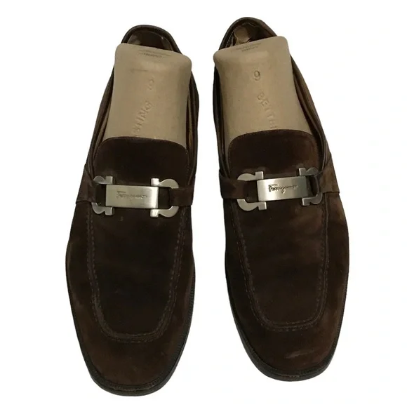 Salvatore Ferragamo men’s loafers size 9D Salvatore Ferragamo Gancini Loafers Black Polished Leather  main image 3